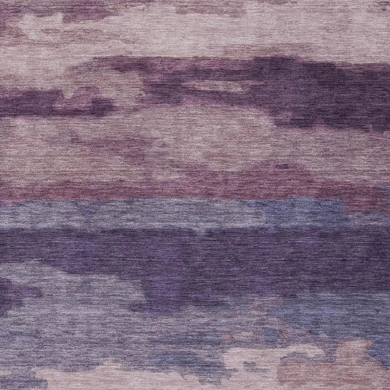 10' X 14' Eggplant And Purple Abstract Washable Indoor Outdoor Area Rug Homeroots Outdoor