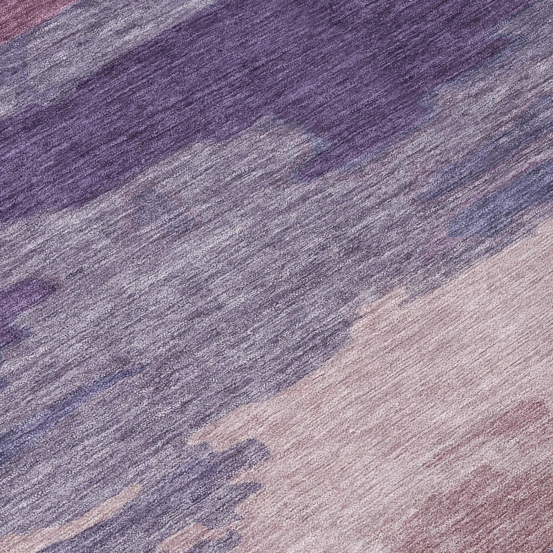 10' X 14' Eggplant And Purple Abstract Washable Indoor Outdoor Area Rug Homeroots Outdoor