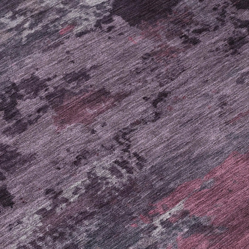 10' X 14' Eggplant And Purple Abstract Washable Indoor Outdoor Area Rug Homeroots Outdoor