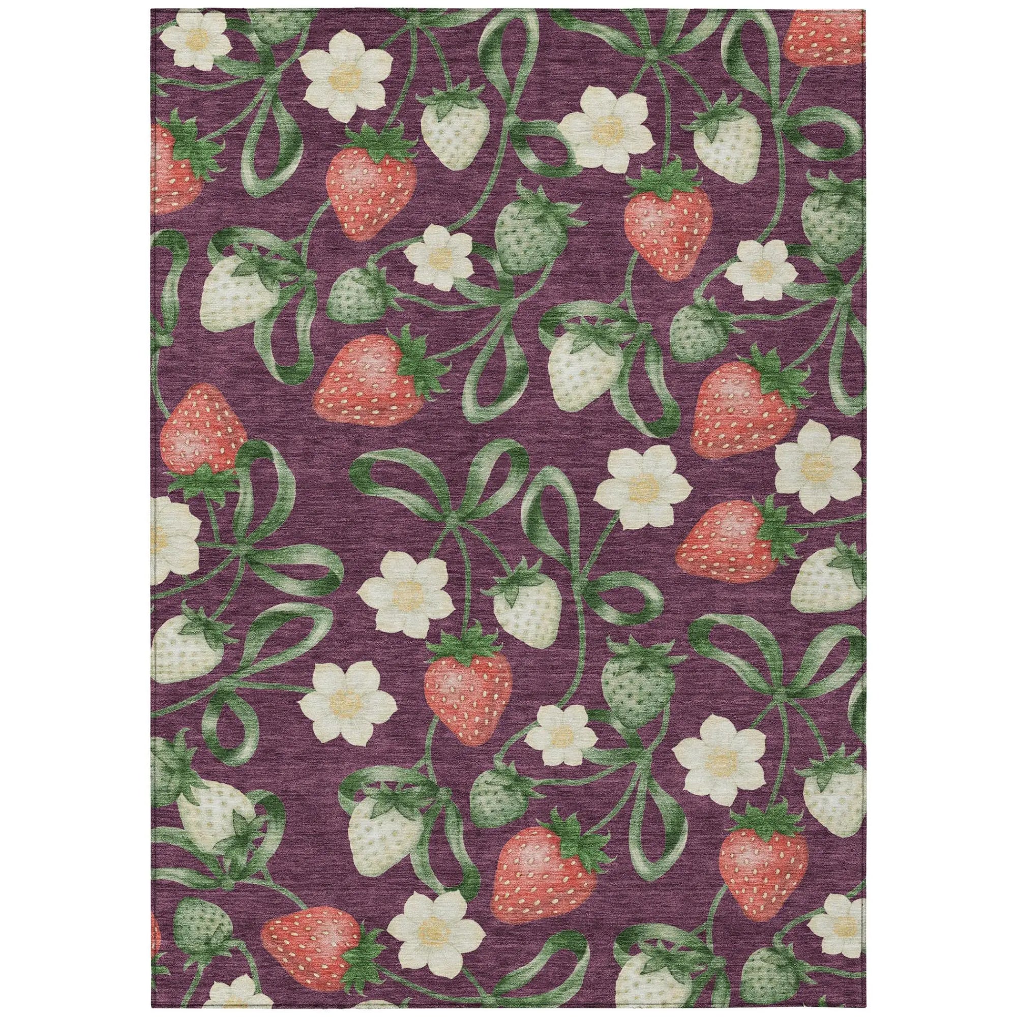 10' X 14' Eggplant And Purple Floral Washable Indoor Outdoor Area Rug Homeroots Outdoor