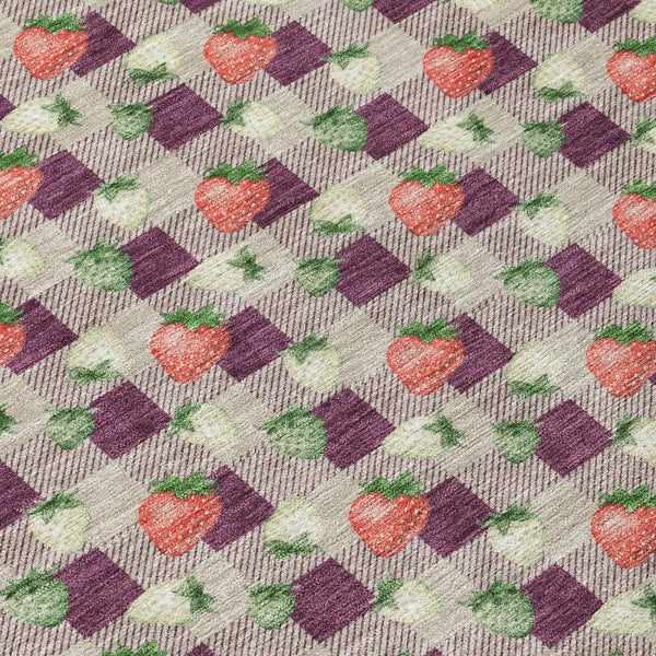 10' X 14' Eggplant And Purple Floral Washable Indoor Outdoor Area Rug Homeroots Outdoor