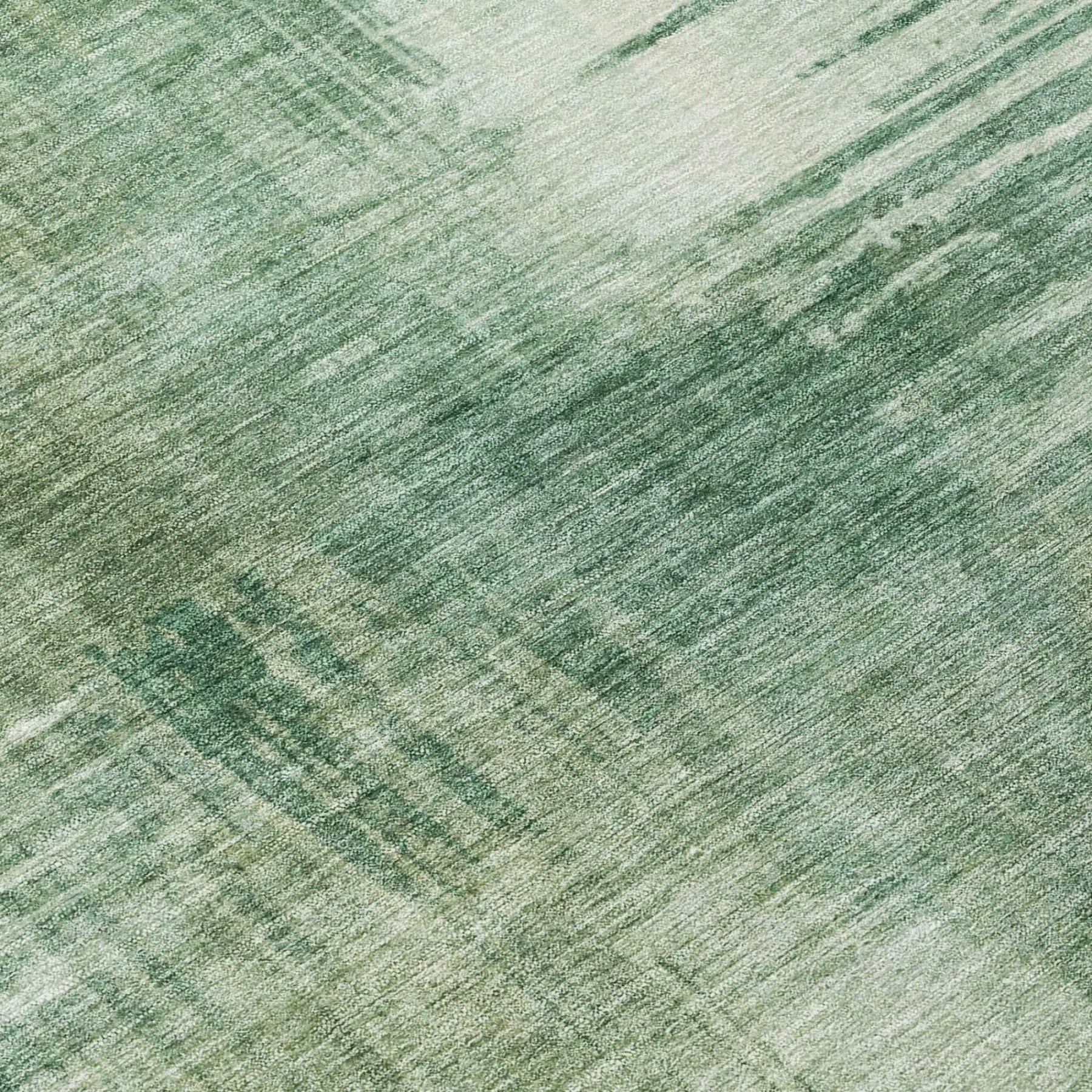 10' X 14' Fern Green And Green Abstract Washable Indoor Outdoor Area Rug Homeroots Outdoor