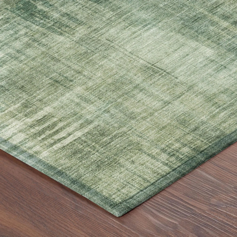 10' X 14' Fern Green And Green Abstract Washable Indoor Outdoor Area Rug Homeroots Outdoor