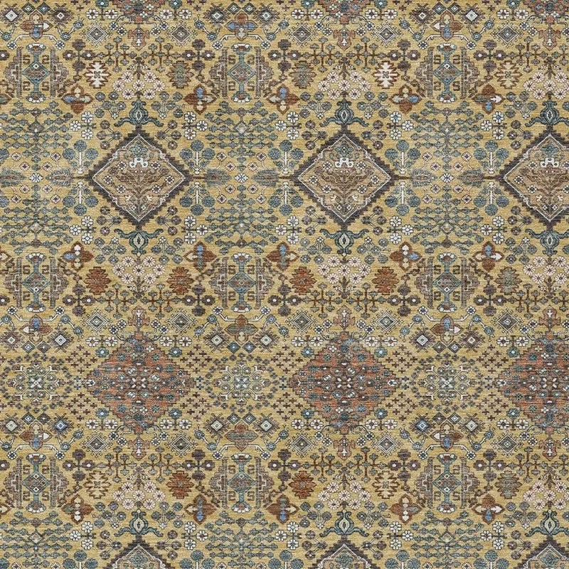 10' X 14' Gold And Copper Geometric Washable Indoor Outdoor Area Rug Homeroots Outdoor