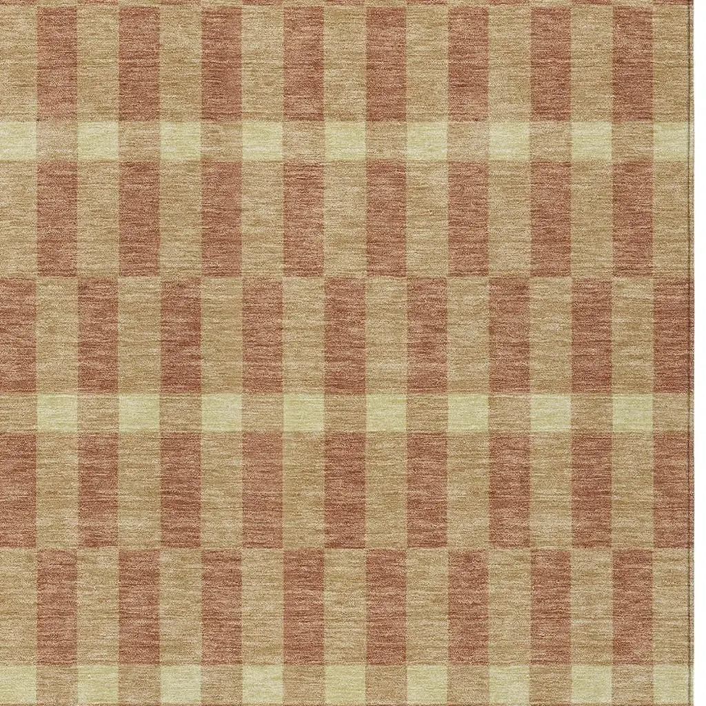 10' X 14' Gold And Copper Geometric Washable Indoor Outdoor Area Rug Homeroots Outdoor