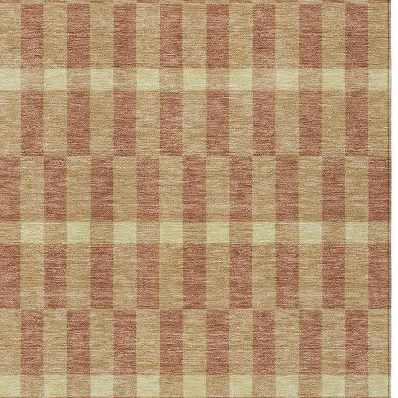 10' X 14' Gold And Copper Geometric Washable Indoor Outdoor Area Rug Homeroots Outdoor