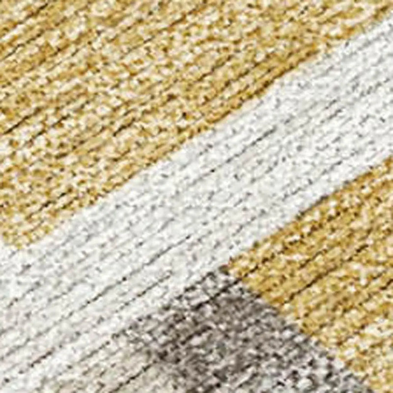 10' X 14' Gold And Ivory Geometric Washable Indoor Outdoor Area Rug Homeroots Outdoor