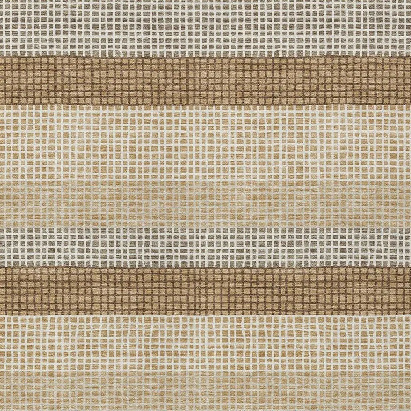 10' X 14' Gold And Ivory Striped Washable Indoor Outdoor Area Rug Homeroots Outdoor
