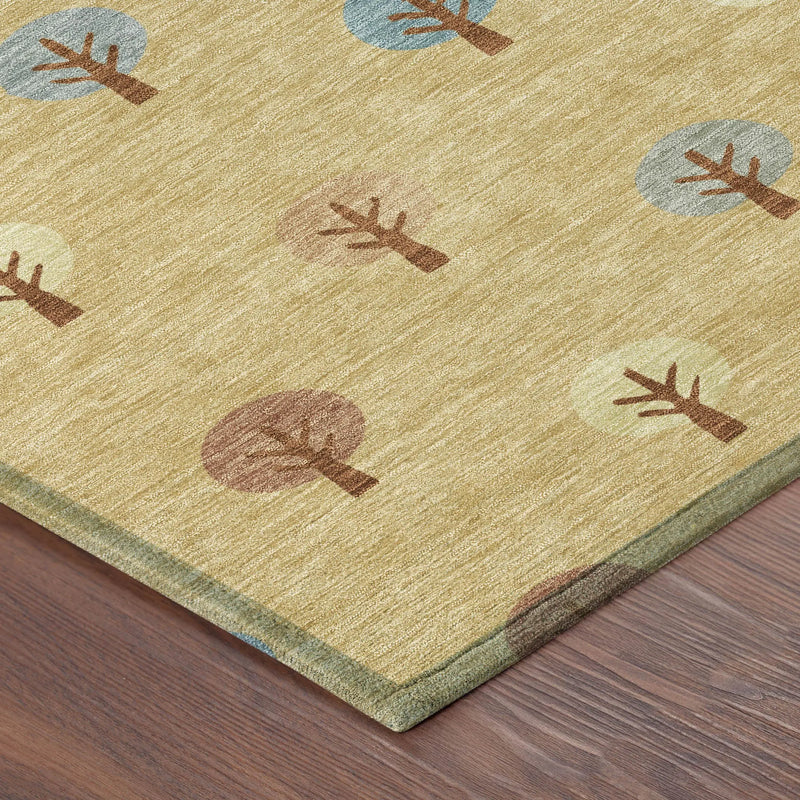 10' X 14' Gold And Orange Geometric Washable Indoor Outdoor Area Rug Homeroots Outdoor