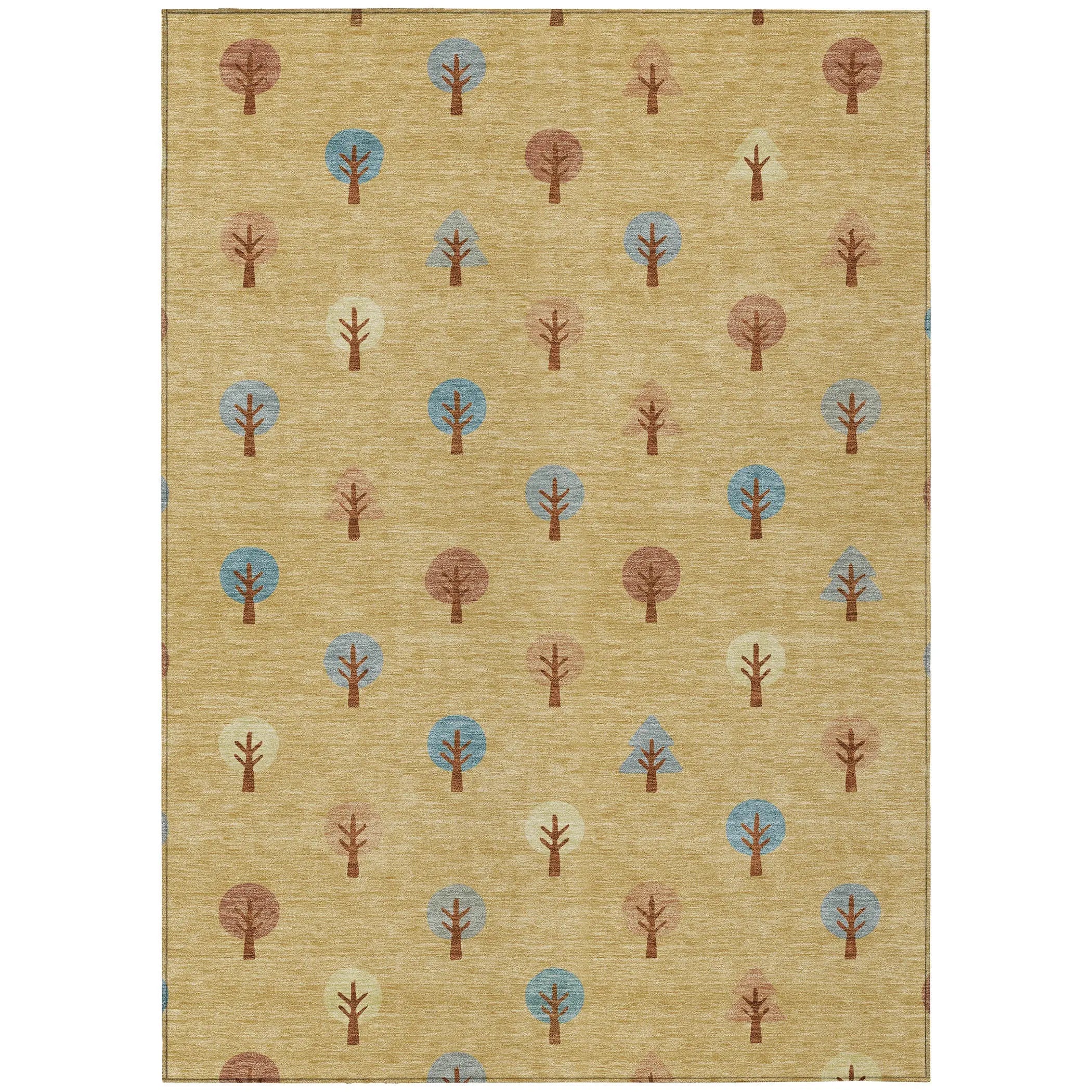 10' X 14' Gold And Orange Geometric Washable Indoor Outdoor Area Rug Homeroots Outdoor