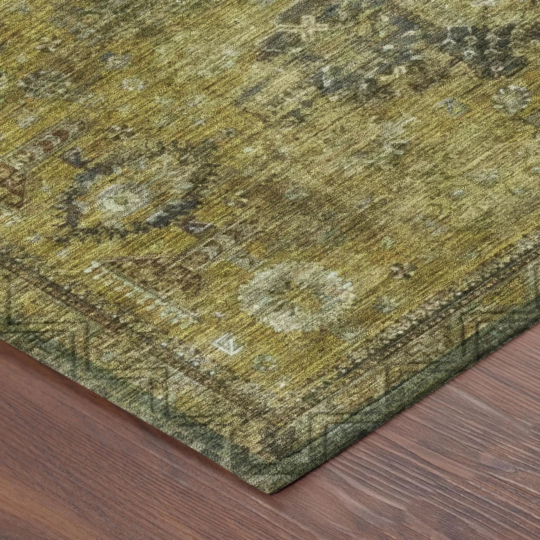 10' X 14' Gold And Walnut Oriental Washable Indoor Outdoor Area Rug Homeroots Outdoor