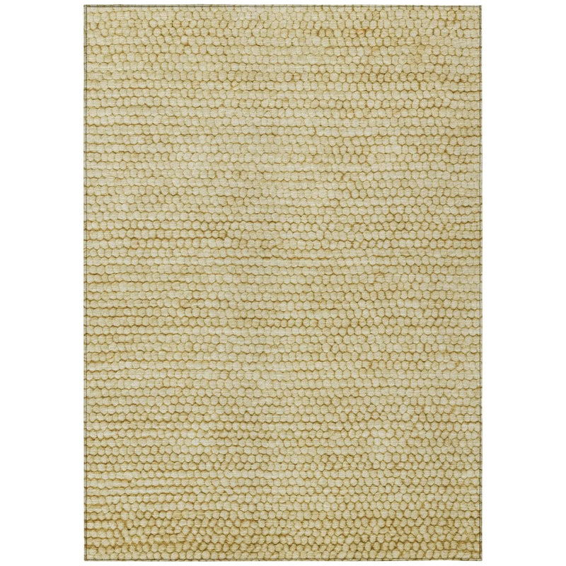10' X 14' Gold And Wheat Striped Washable Indoor Outdoor Area Rug Homeroots Outdoor