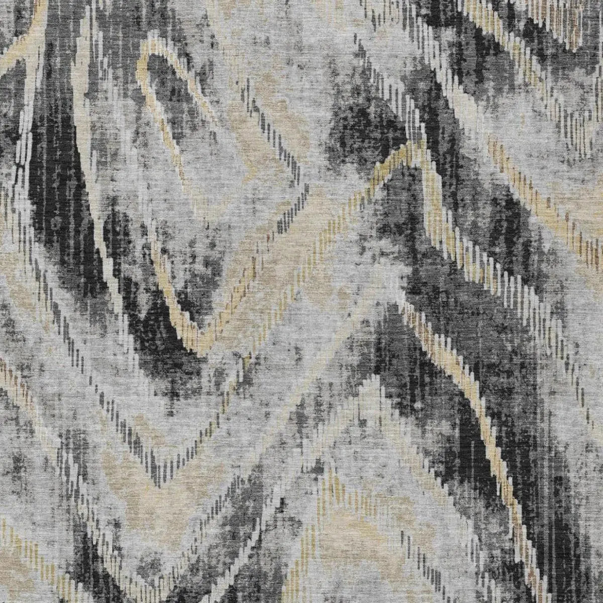 10' X 14' Graphite And Gray Abstract Washable Indoor Outdoor Area Rug Homeroots Outdoor