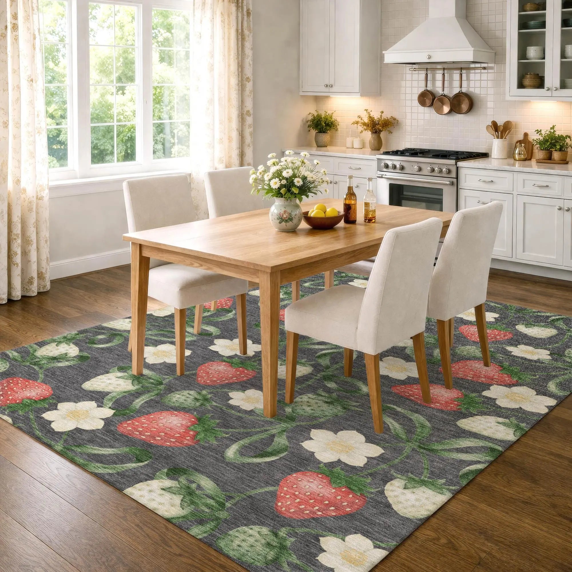 10' X 14' Graphite And Gray Floral Washable Indoor Outdoor Area Rug Homeroots Outdoor
