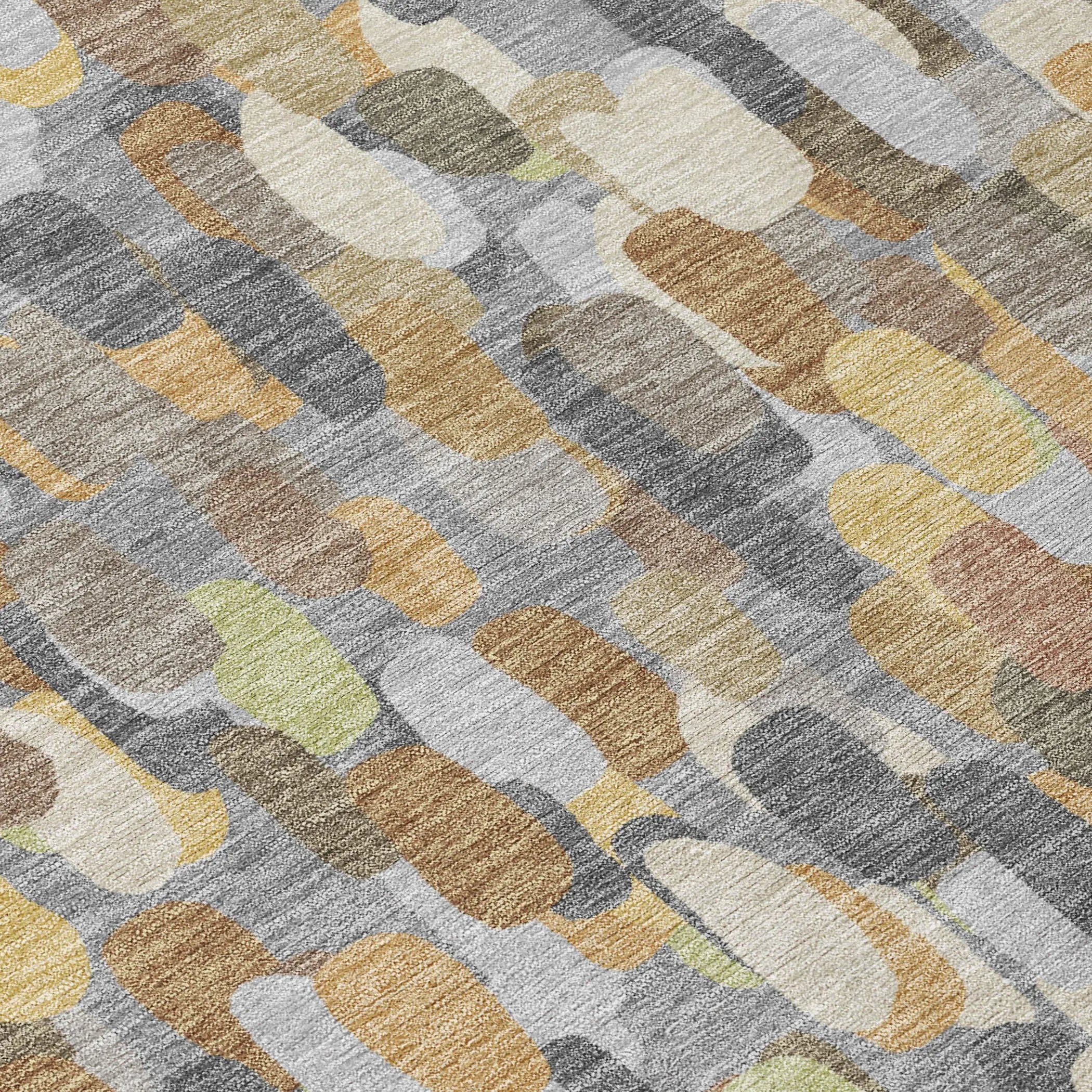 10' X 14' Gray And Beige Abstract Washable Indoor Outdoor Area Rug Homeroots Outdoor