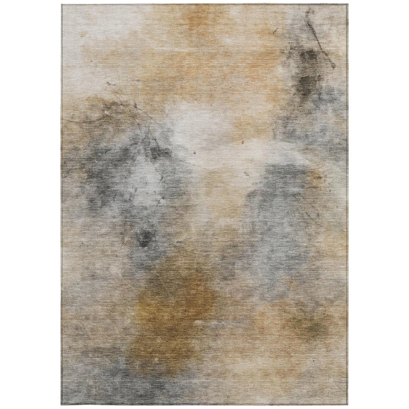 10' X 14' Gray And Beige Abstract Washable Indoor Outdoor Area Rug Homeroots Outdoor