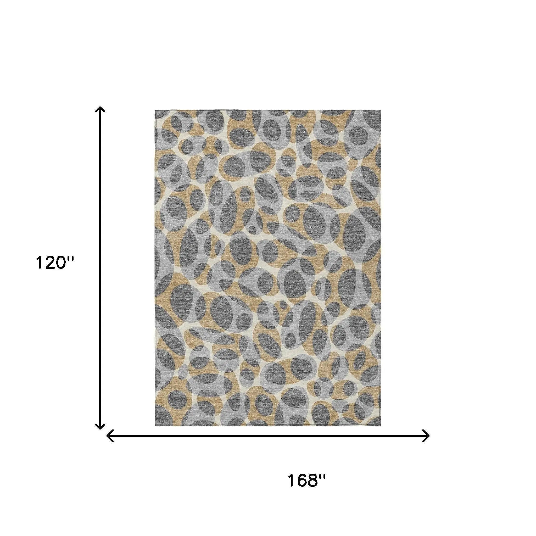 10' X 14' Gray And Beige Abstract Washable Indoor Outdoor Area Rug Homeroots Outdoor