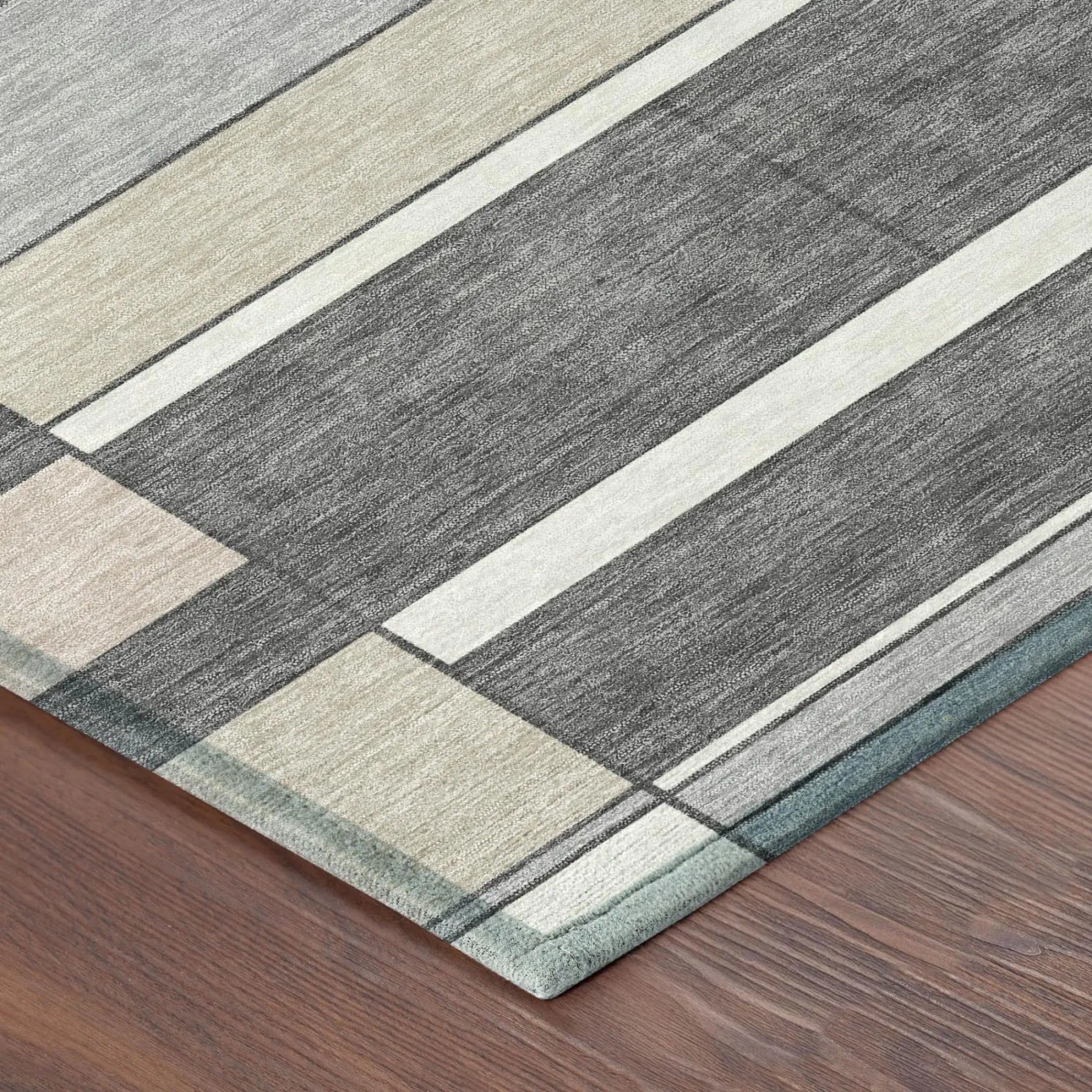 10' X 14' Gray And Graphite Geometric Washable Indoor Outdoor Area Rug Homeroots Outdoor