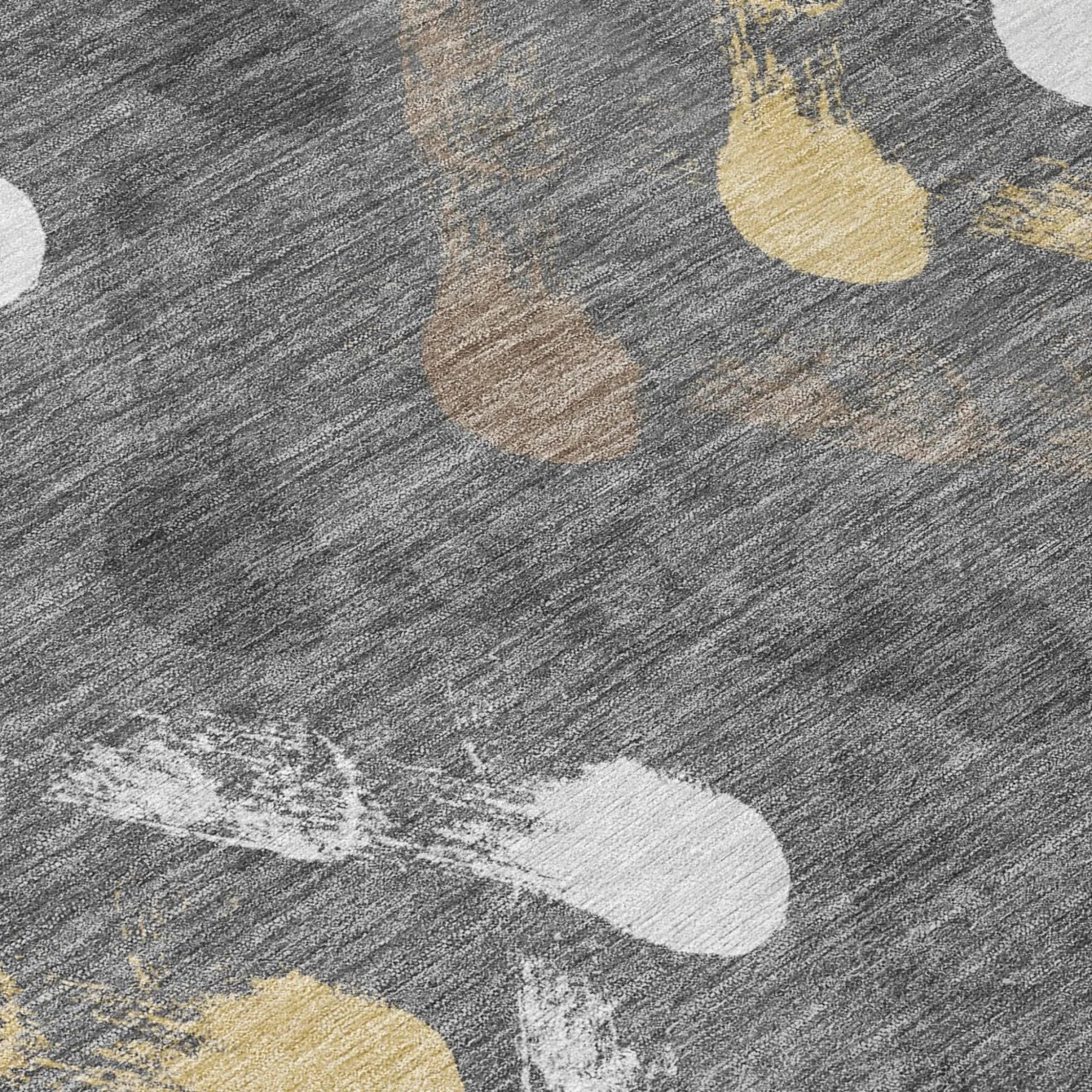 10' X 14' Gray And Graphite Geometric Washable Indoor Outdoor Area Rug Homeroots Outdoor