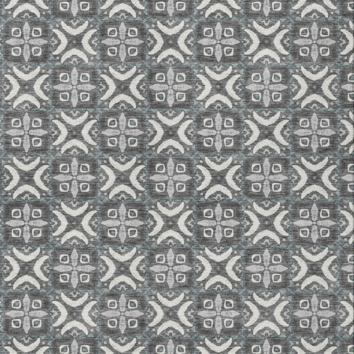 10' X 14' Gray And Graphite Geometric Washable Indoor Outdoor Area Rug Homeroots Outdoor