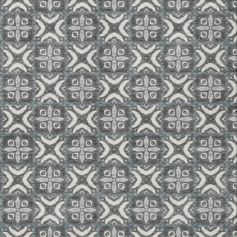 10' X 14' Gray And Graphite Geometric Washable Indoor Outdoor Area Rug Homeroots Outdoor