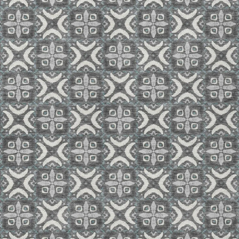 10' X 14' Gray And Graphite Geometric Washable Indoor Outdoor Area Rug Homeroots Outdoor