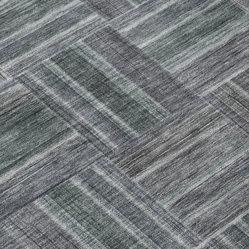 10' X 14' Gray And Graphite Geometric Washable Indoor Outdoor Area Rug Homeroots Outdoor