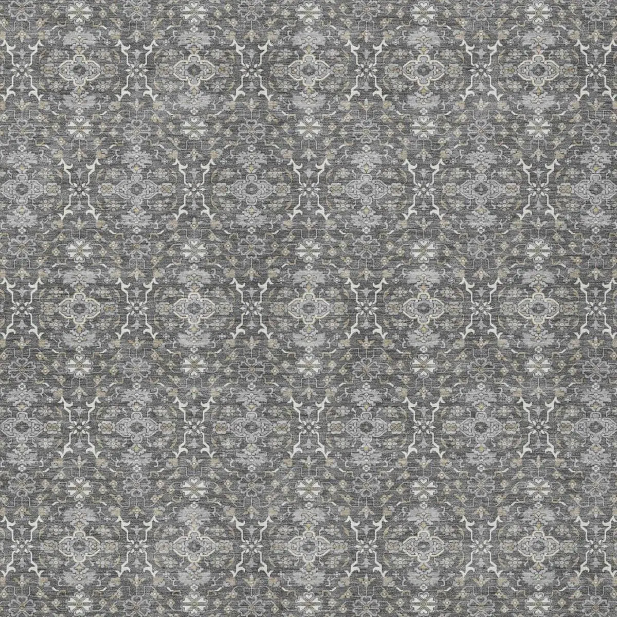 10' X 14' Gray And Graphite Oriental Washable Indoor Outdoor Area Rug Homeroots Outdoor