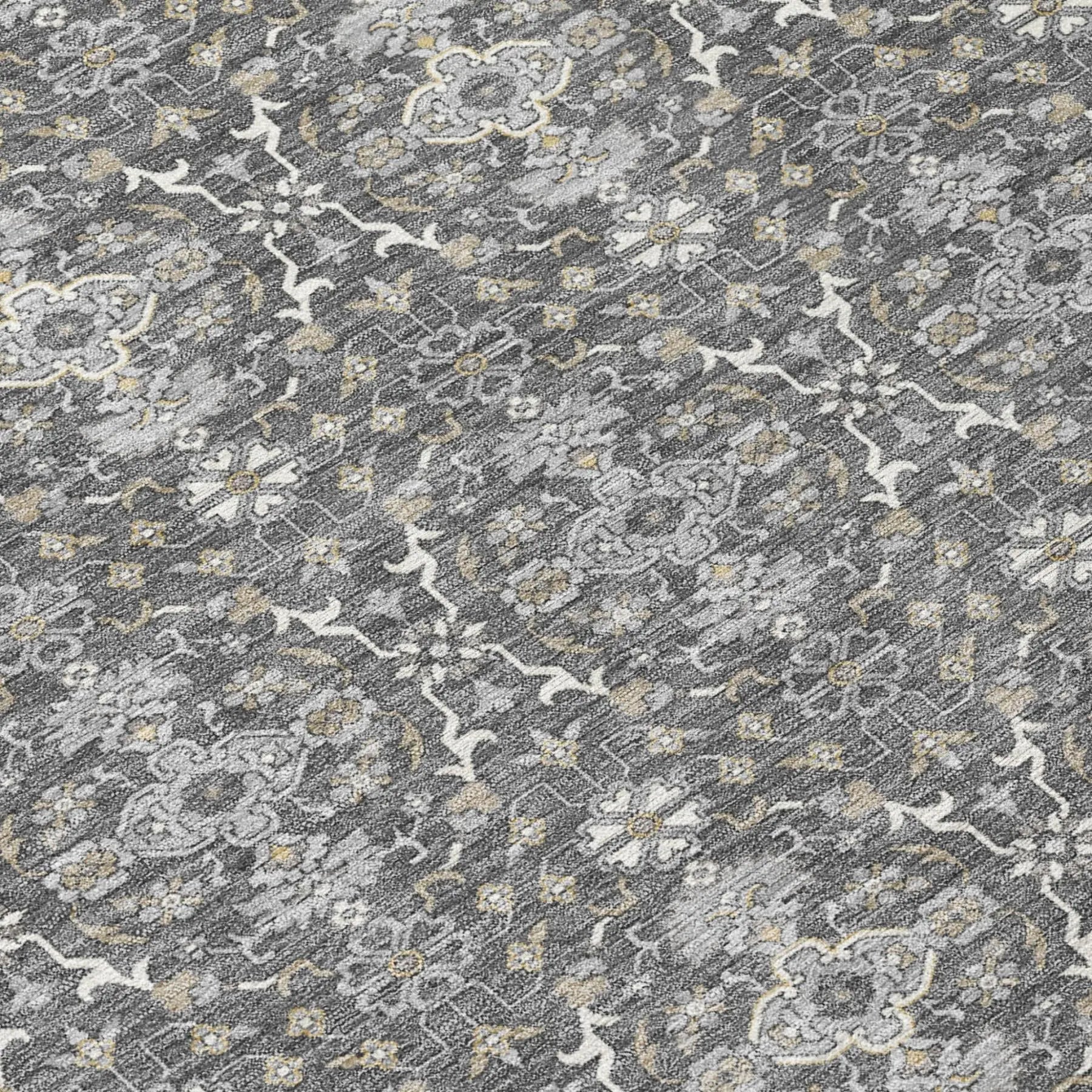 10' X 14' Gray And Graphite Oriental Washable Indoor Outdoor Area Rug Homeroots Outdoor