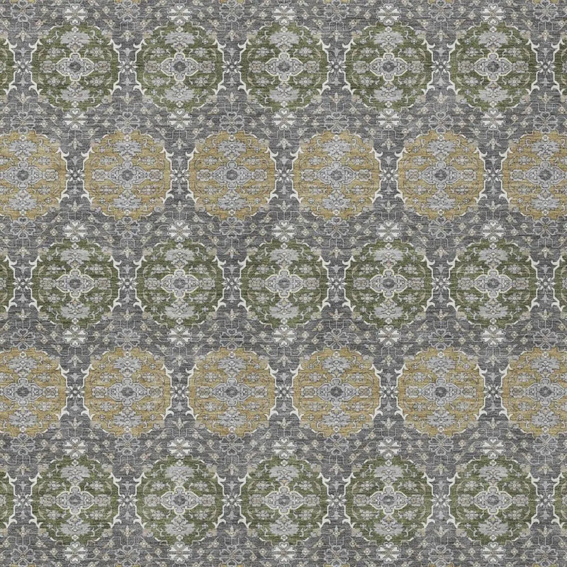 10' X 14' Gray And Graphite Striped Washable Indoor Outdoor Area Rug Homeroots Outdoor