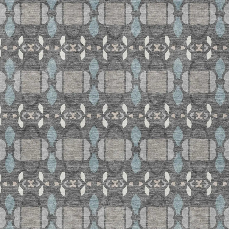 10' X 14' Gray And Graphite Striped Washable Indoor Outdoor Area Rug Homeroots Outdoor