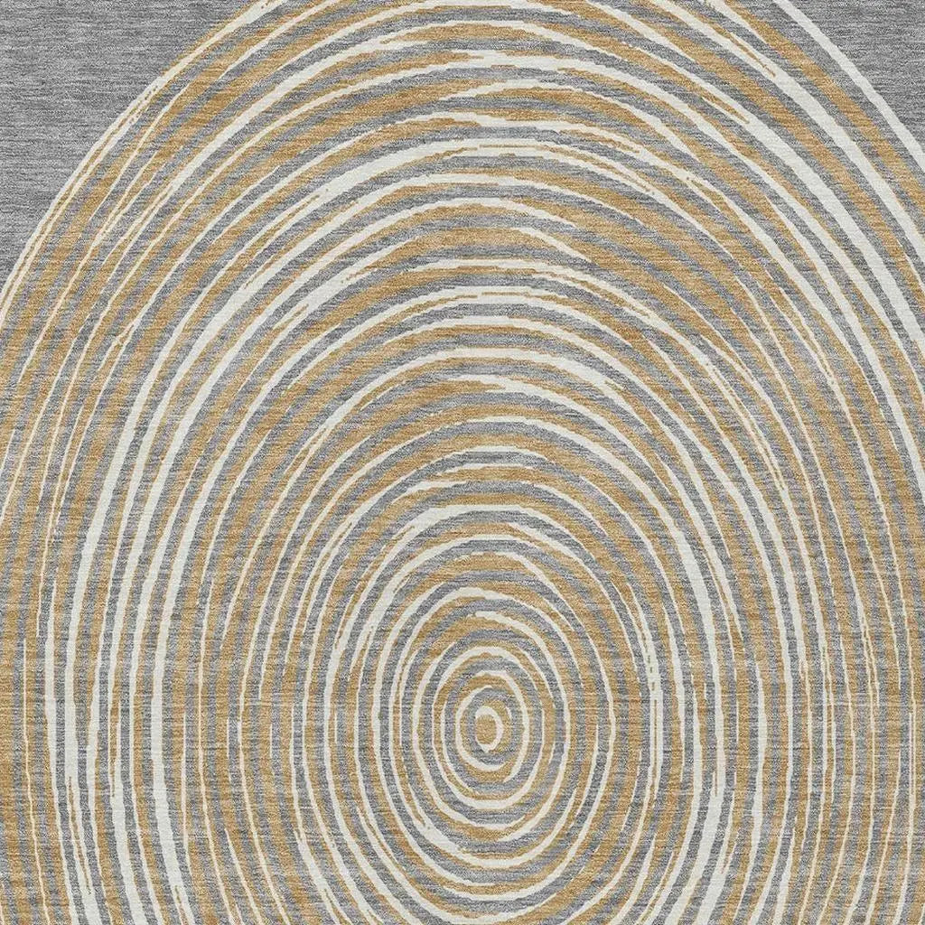 10' X 14' Gray And Ivory Geometric Washable Indoor Outdoor Area Rug Homeroots Outdoor