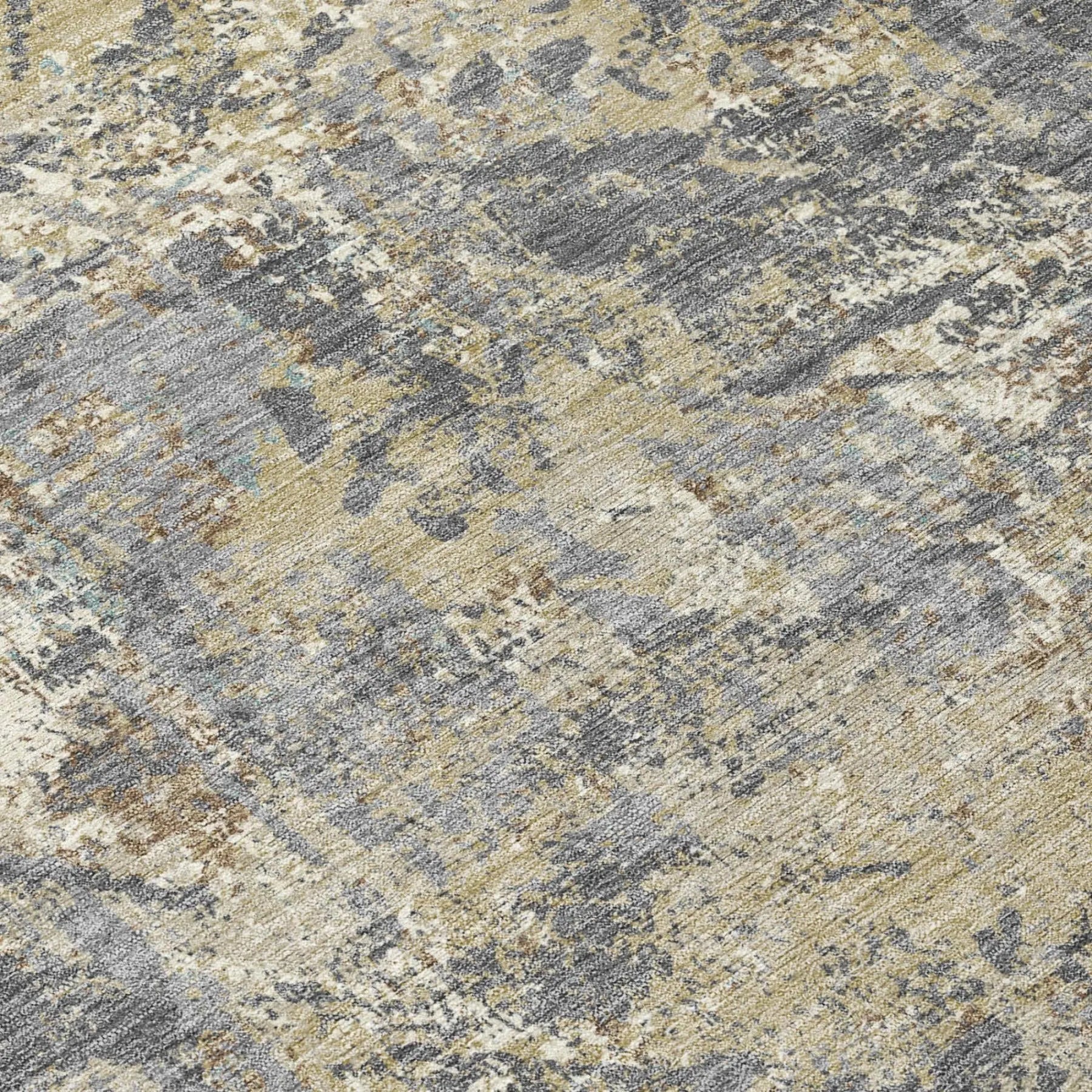 10' X 14' Gray And Khaki Abstract Washable Indoor Outdoor Area Rug Homeroots Outdoor