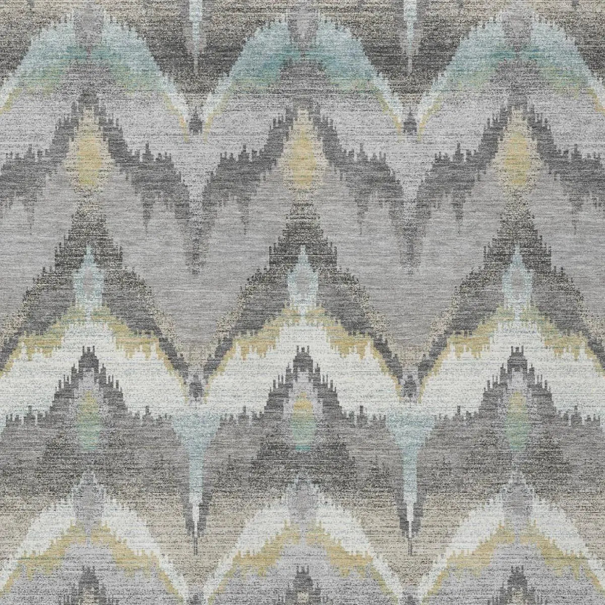 10' X 14' Gray And Silver Abstract Washable Indoor Outdoor Area Rug Homeroots Outdoor