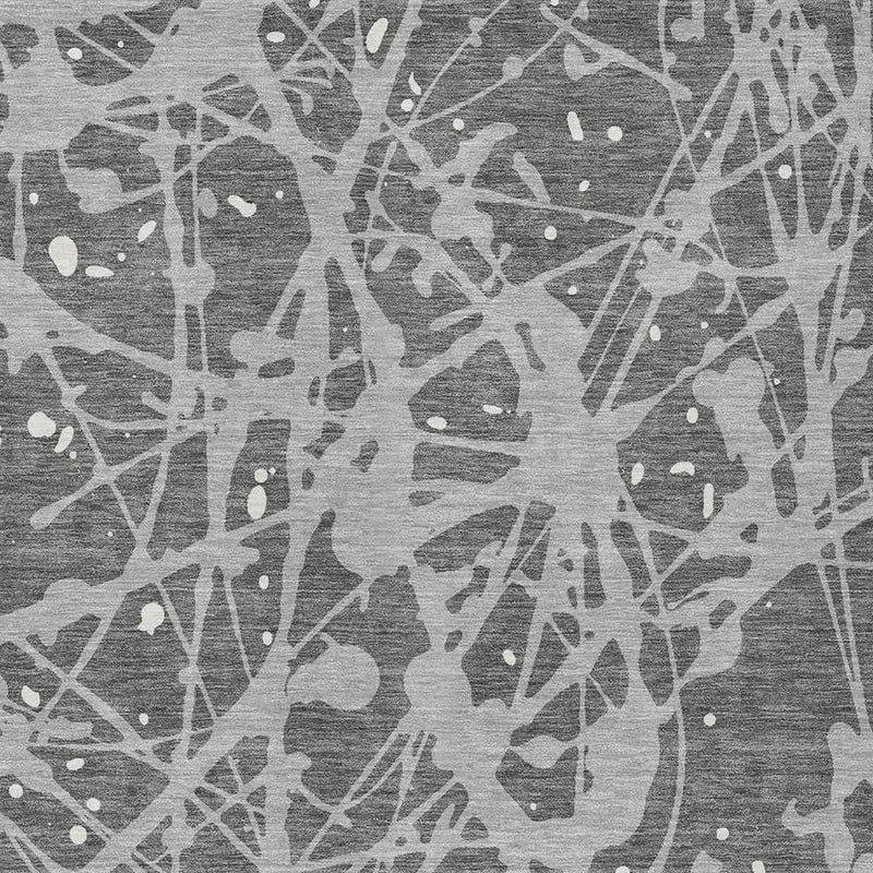 10' X 14' Gray And Silver Abstract Washable Indoor Outdoor Area Rug Homeroots Outdoor