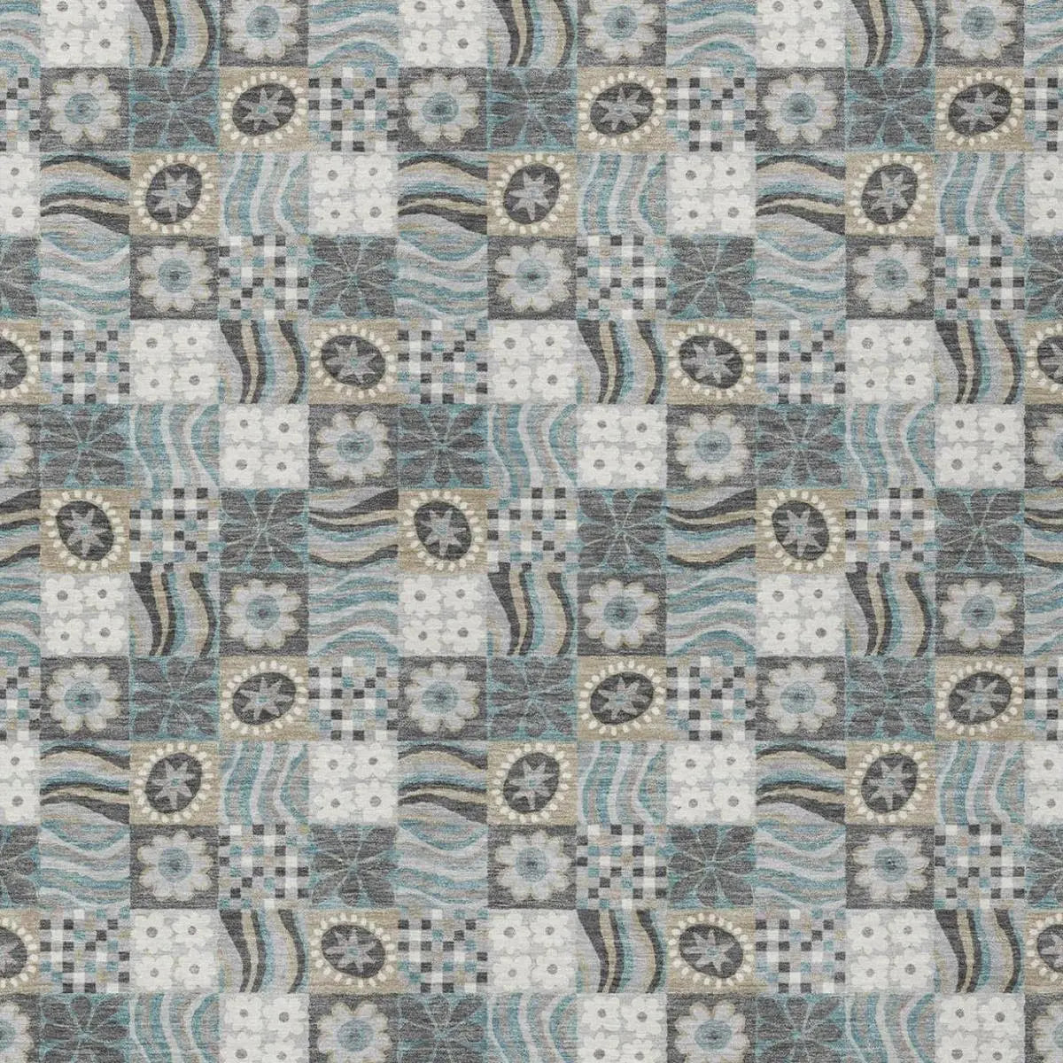 10' X 14' Gray And Silver Floral Washable Indoor Outdoor Area Rug Homeroots Outdoor