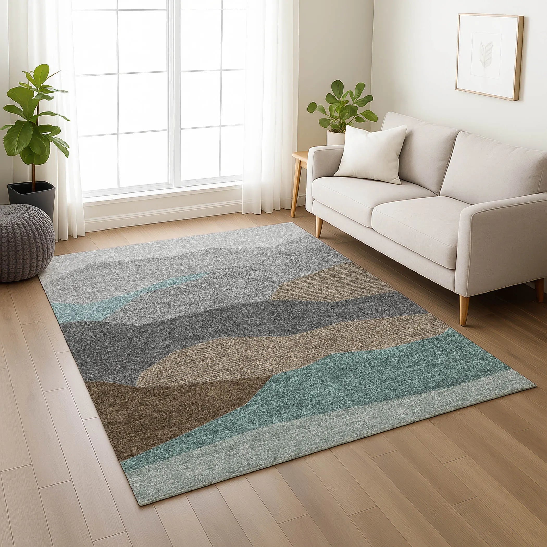 10' X 14' Gray And Silver Geometric Washable Indoor Outdoor Area Rug Homeroots Outdoor