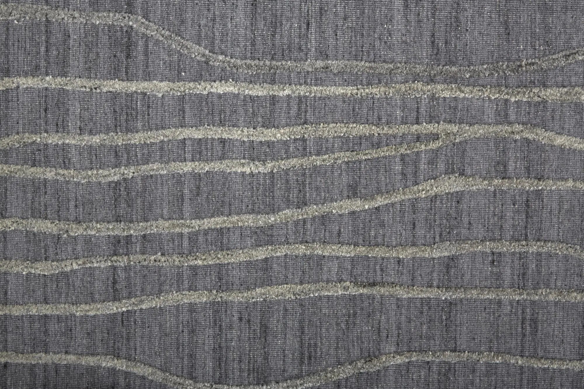 10' X 14' Gray And Silver Hand Woven Area Rug Homeroots Home Decor