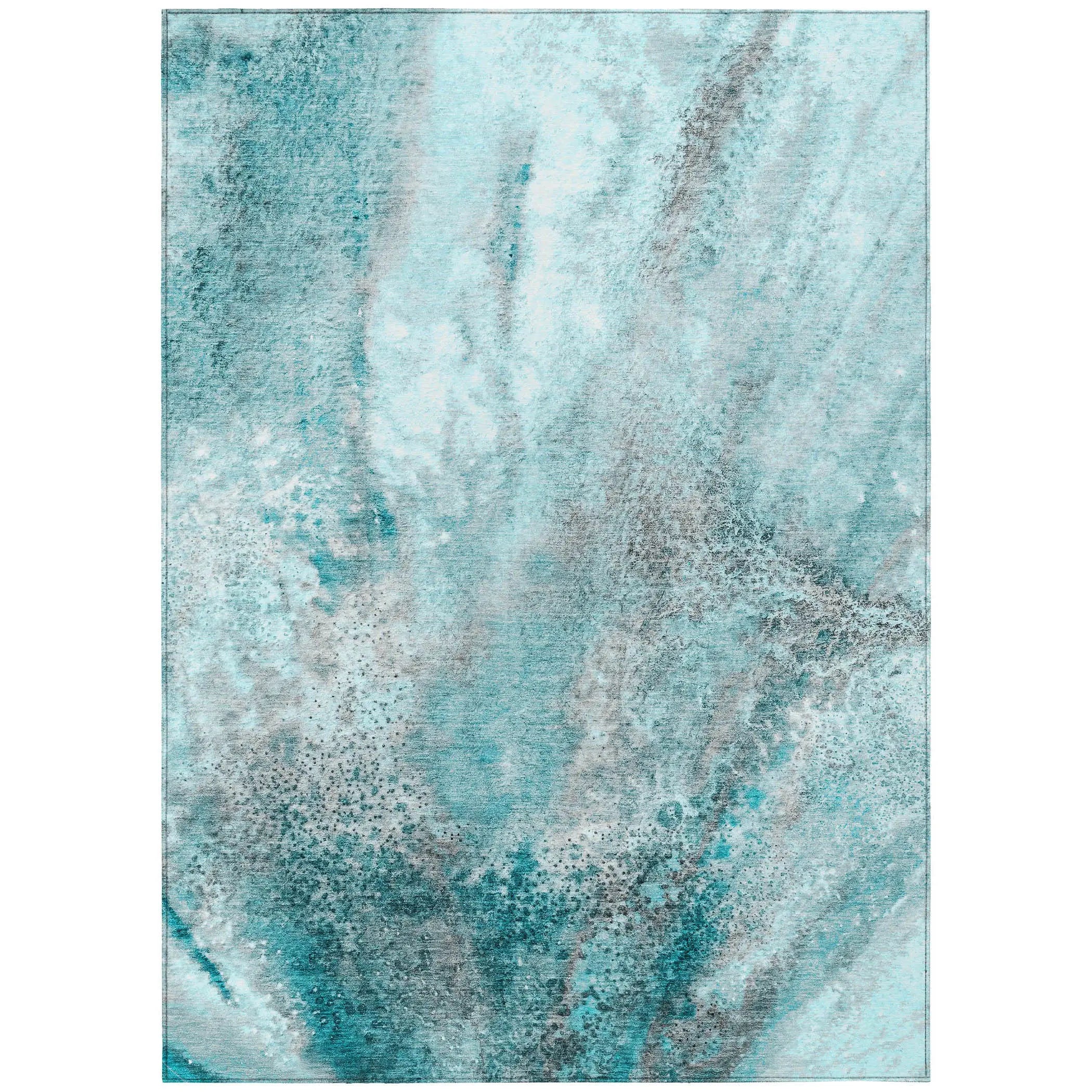 10' X 14' Gray and Ivory Abstract Washable Non Skid Indoor Outdoor Area Rug Homeroots Outdoor