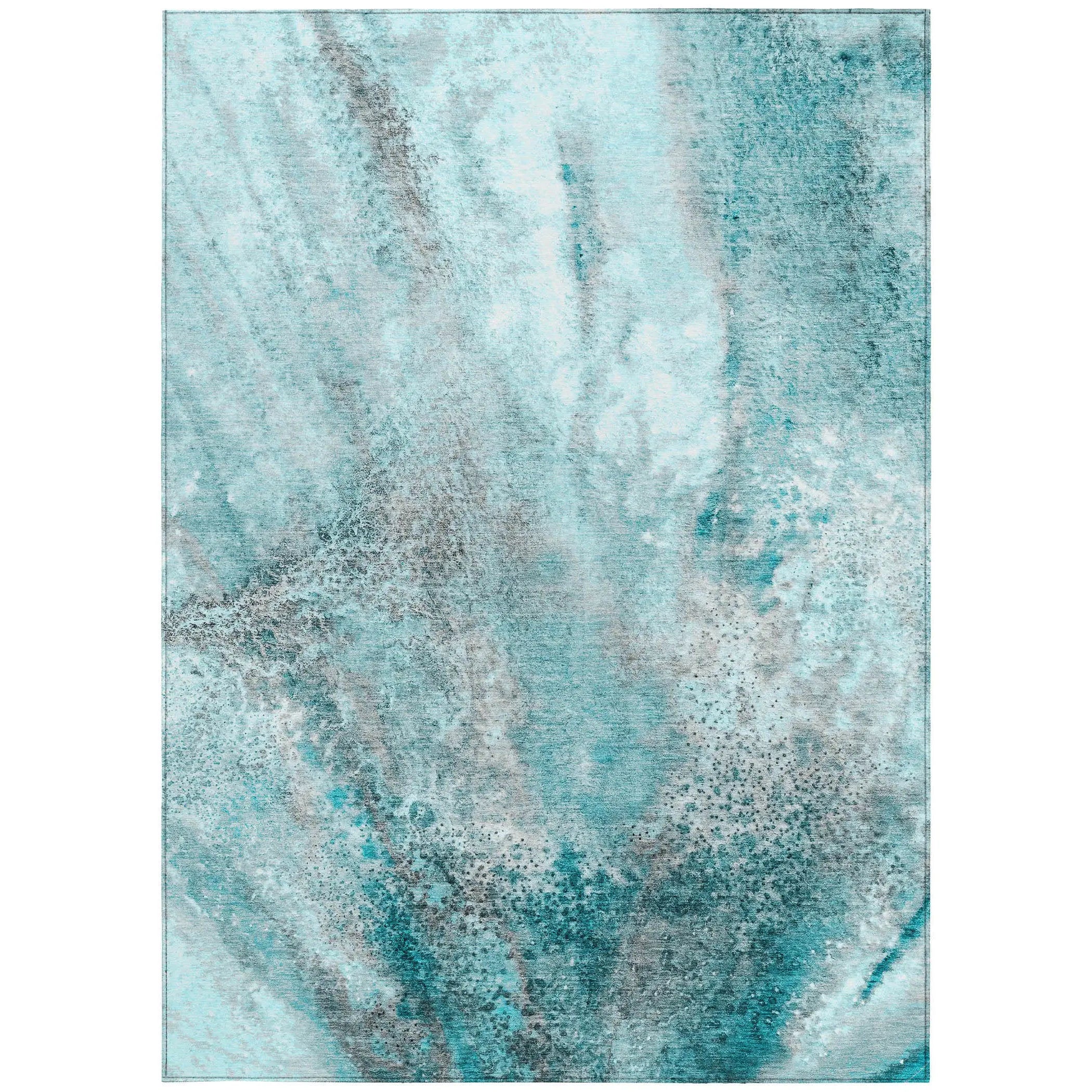 10' X 14' Gray and Ivory Abstract Washable Non Skid Indoor Outdoor Area Rug Homeroots Outdoor