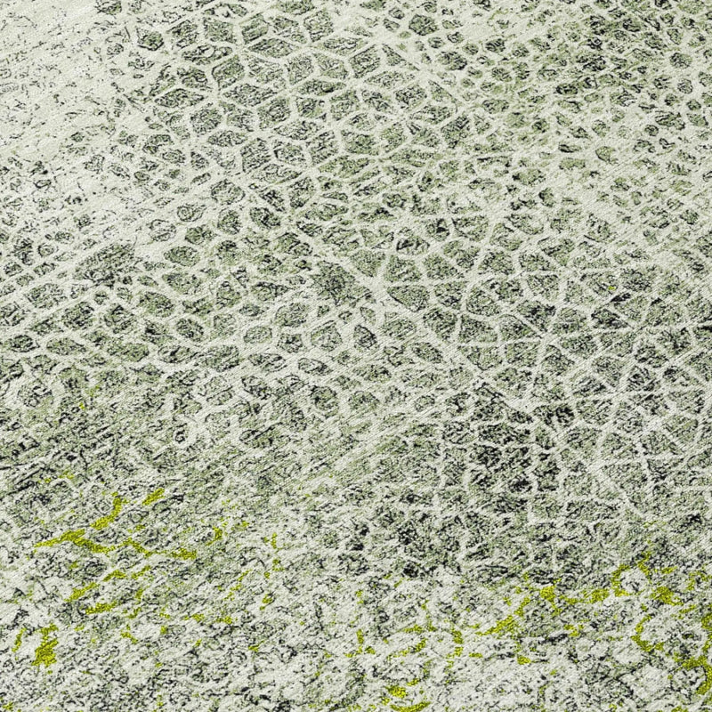 10' X 14' Green And Beige Abstract Washable Indoor Outdoor Area Rug Homeroots Outdoor