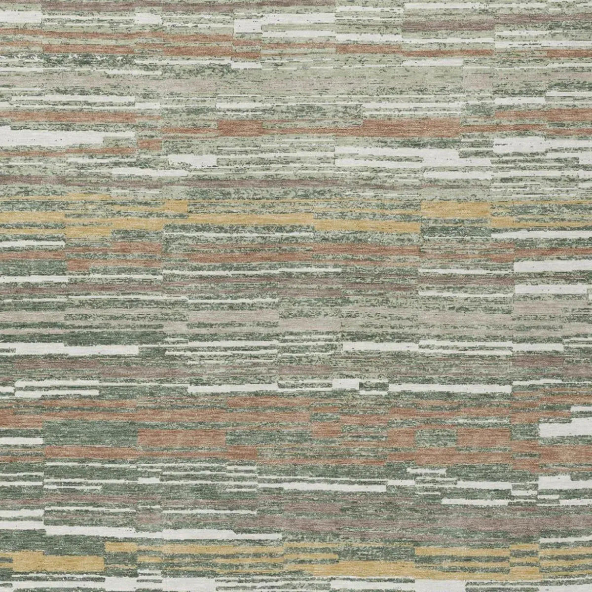 10' X 14' Green And Beige Striped Washable Indoor Outdoor Area Rug Homeroots Outdoor