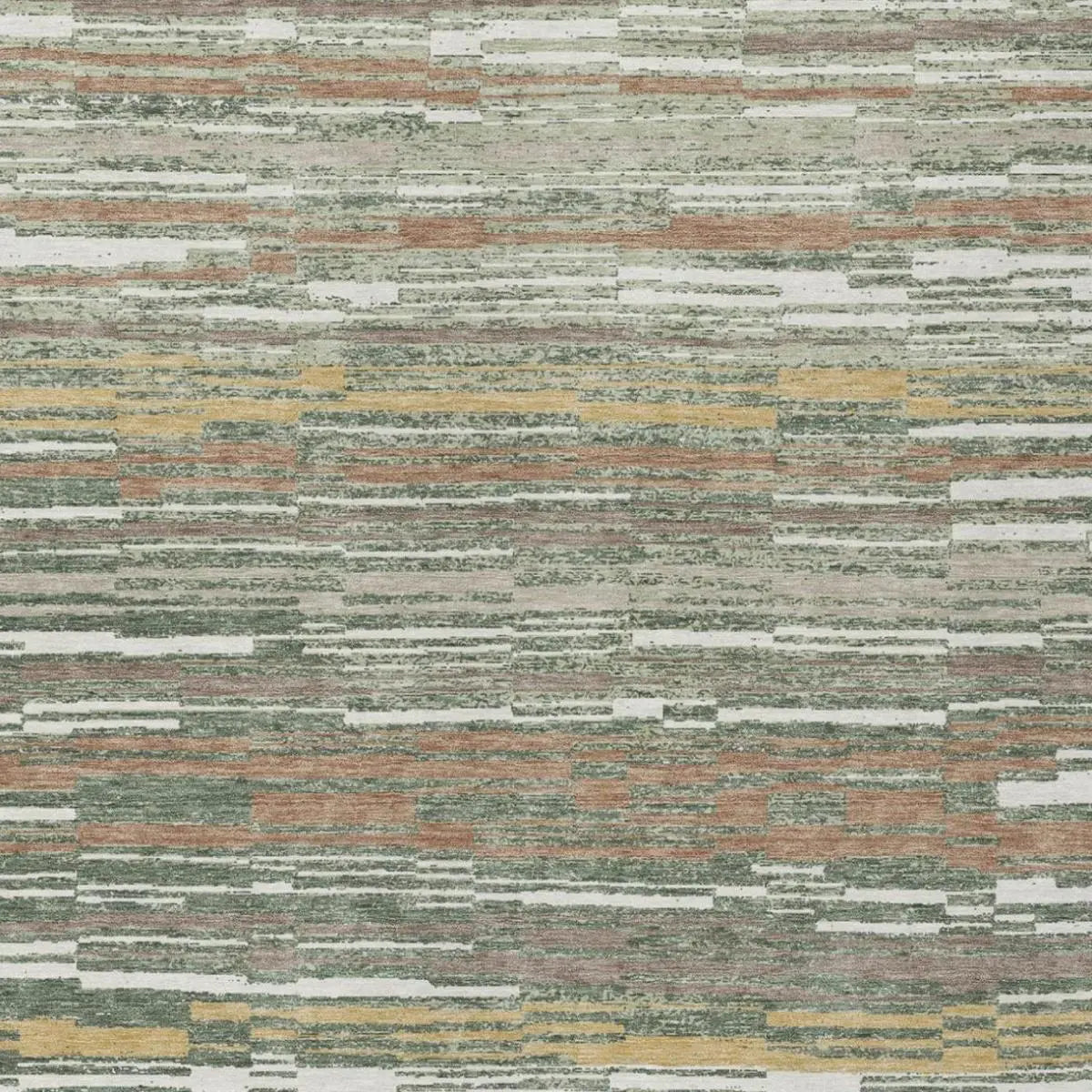 10' X 14' Green And Beige Striped Washable Indoor Outdoor Area Rug Homeroots Outdoor