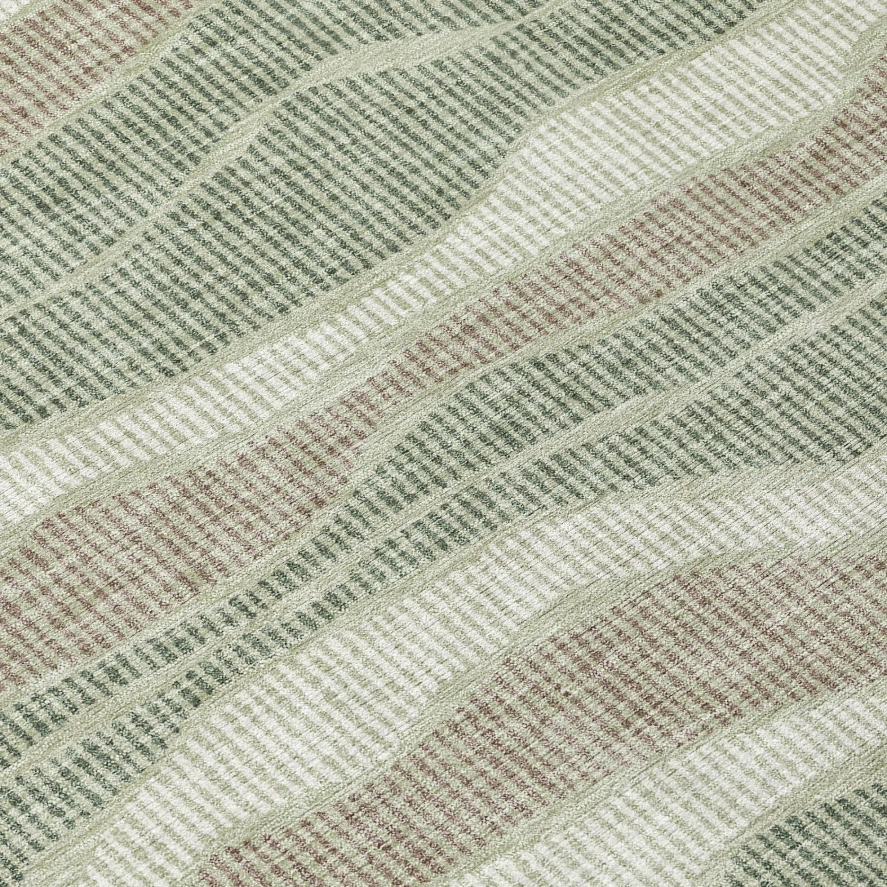 10' X 14' Green And Beige Striped Washable Indoor Outdoor Area Rug Homeroots Outdoor