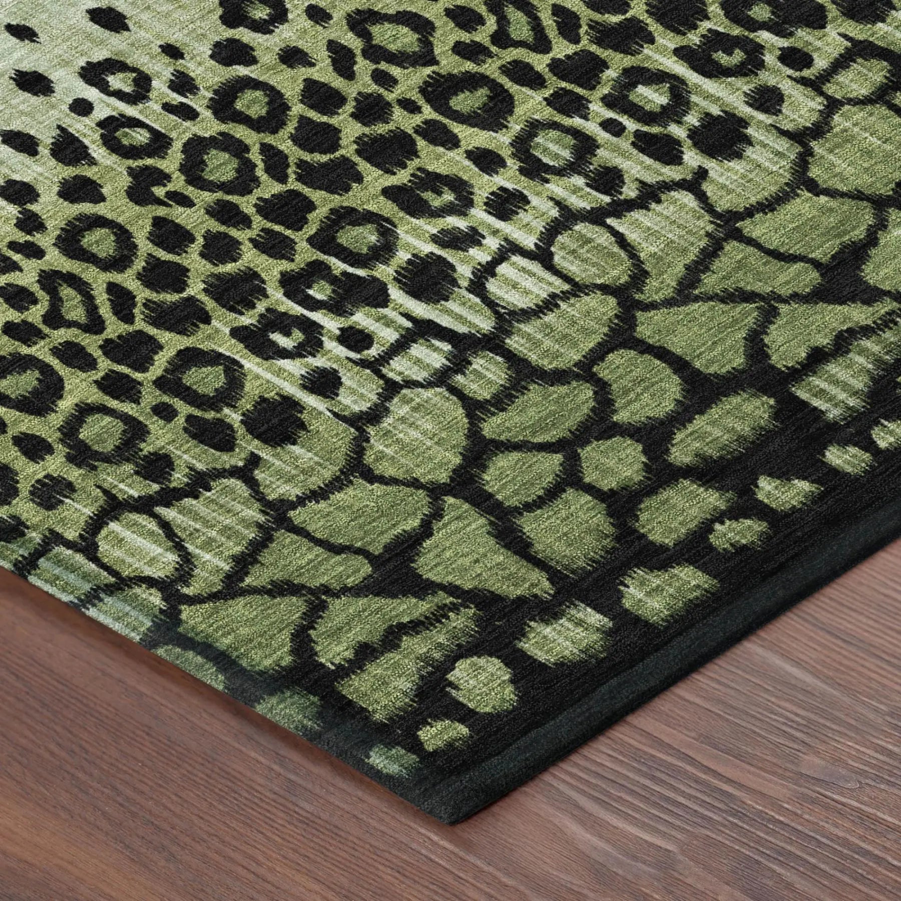 10' X 14' Green And Black Geometric Washable Indoor Outdoor Area Rug Homeroots Outdoor
