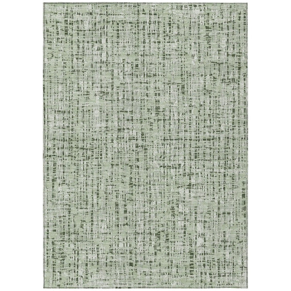 10' X 14' Green And Brown Abstract Washable Indoor Outdoor Area Rug Homeroots Outdoor