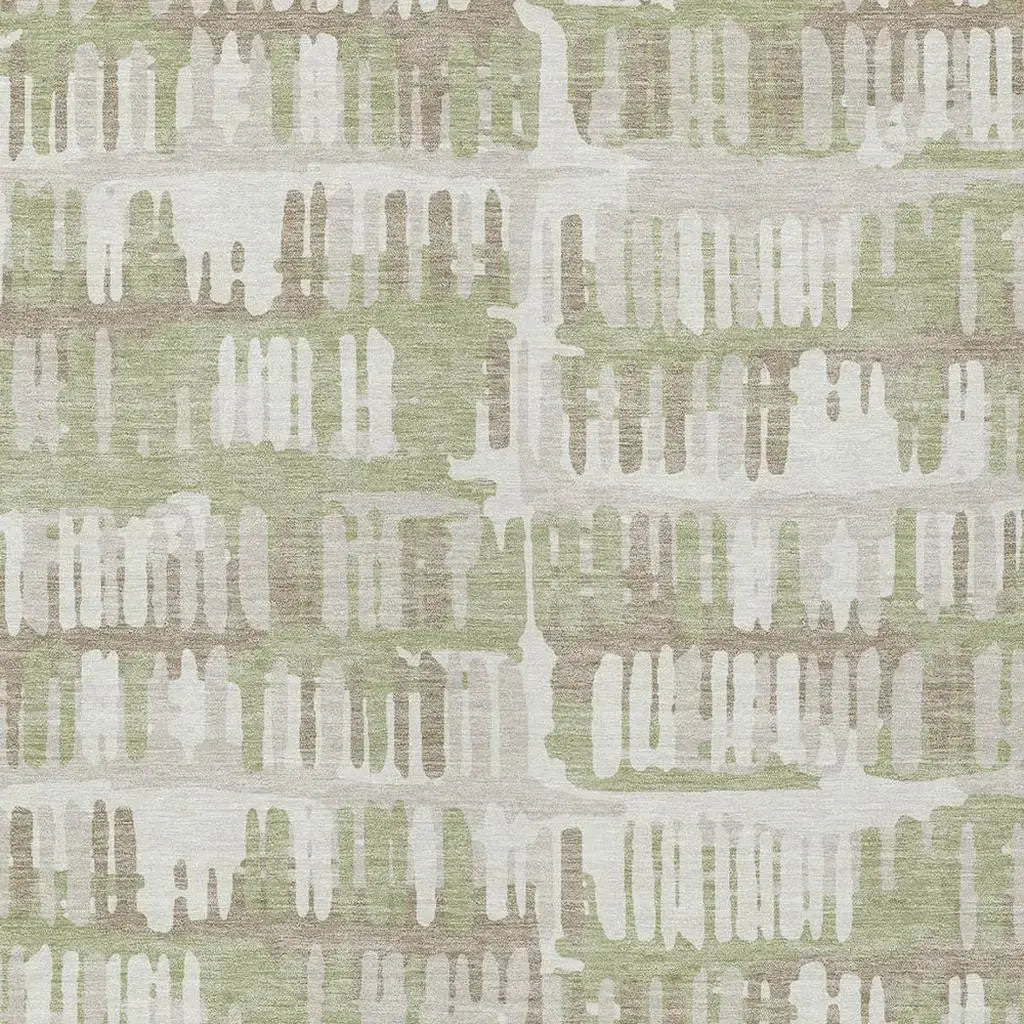 10' X 14' Green And Denim Blue Abstract Washable Indoor Outdoor Area Rug Homeroots Outdoor
