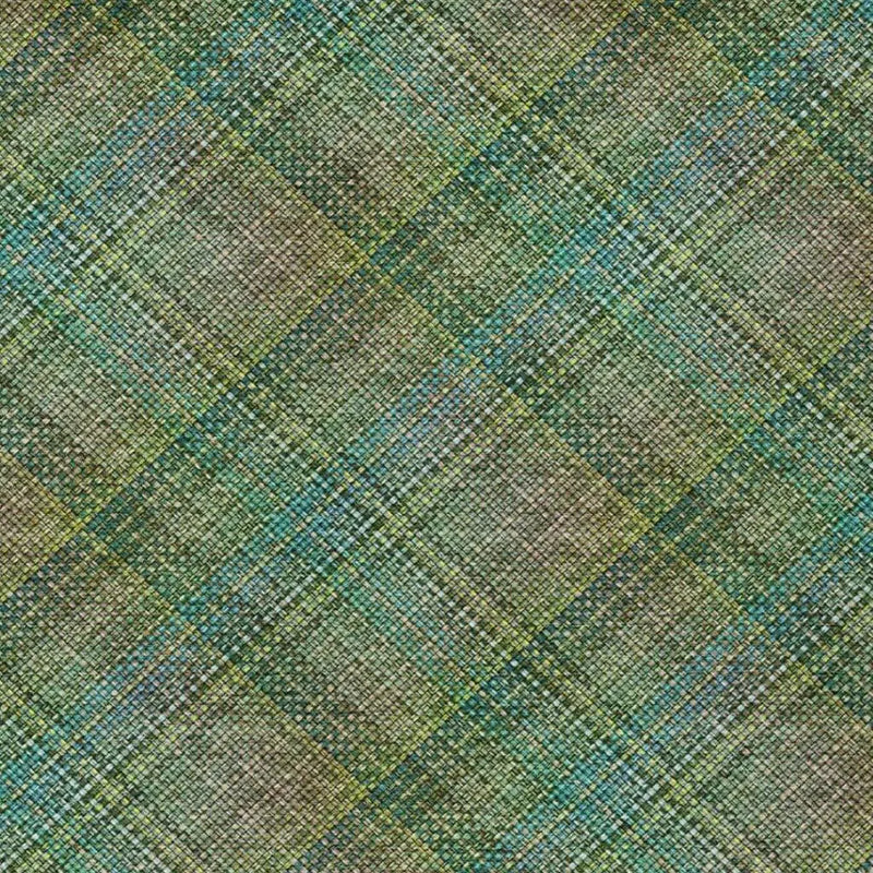 10' X 14' Green And Emerald Plaid Washable Indoor Outdoor Area Rug Homeroots Outdoor
