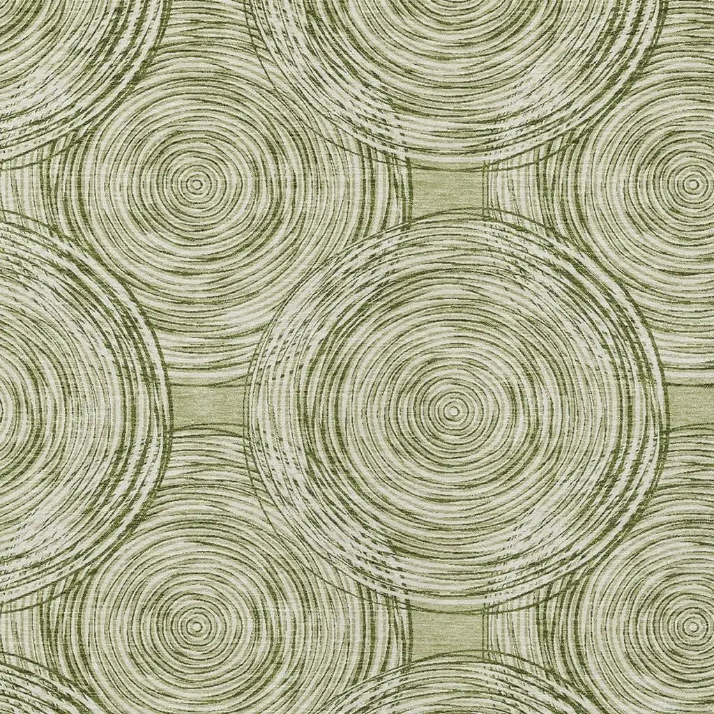 10' X 14' Green And Fern Green Geometric Washable Indoor Outdoor Area Rug Homeroots Outdoor