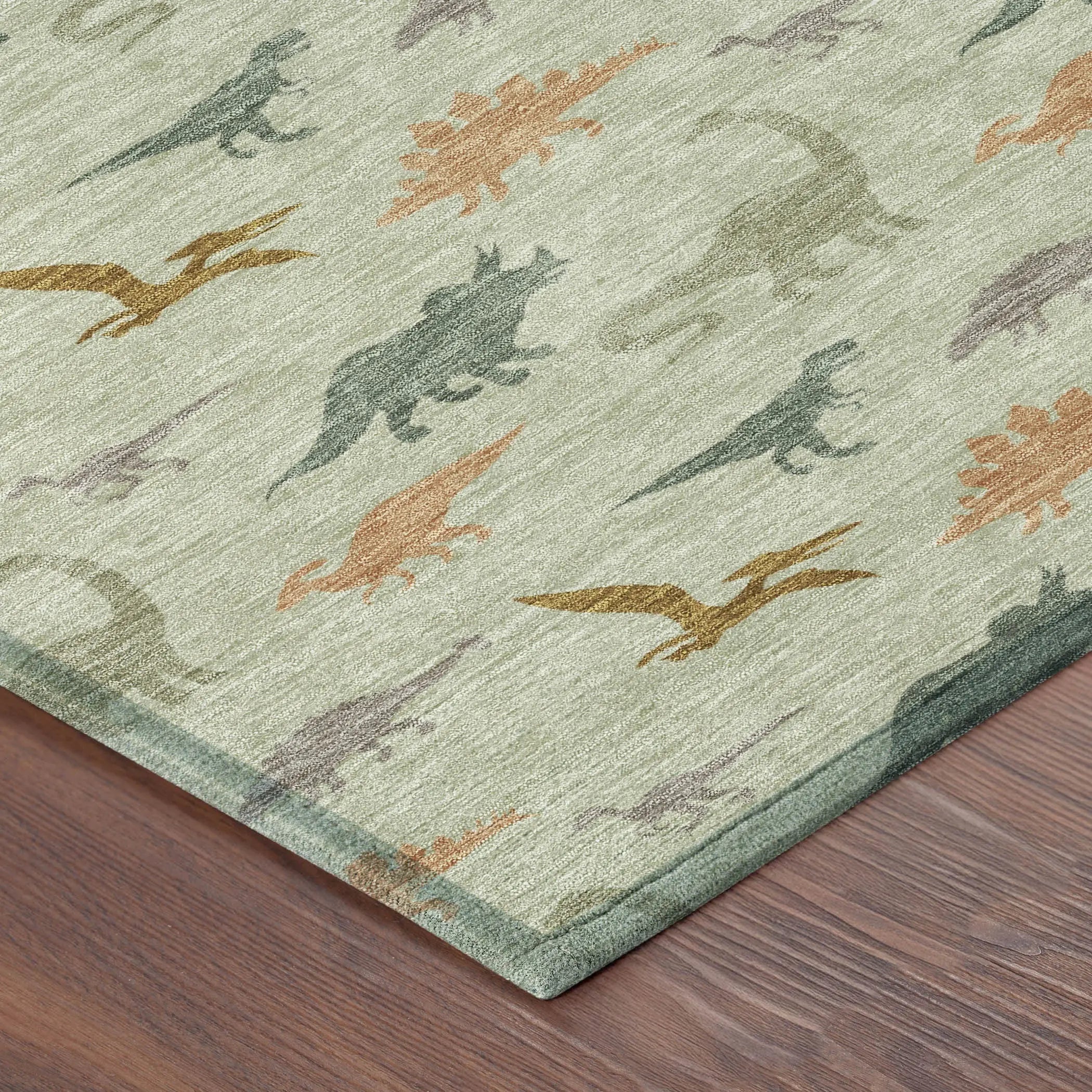 10' X 14' Green And Khaki Geometric Washable Indoor Outdoor Area Rug Homeroots Outdoor